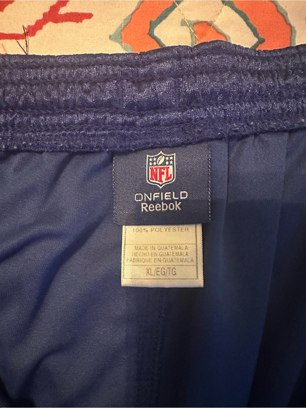 New York Giants Reebok Navy Blue NFL On-Field Shorts